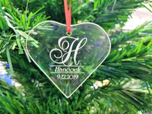 WEDDINGS Personalized Couples First Christmas Ornament Gift Glass Newlywed Winter Wedding Gift Idea Stocking Stuffer Holiday Tree Decoration for her