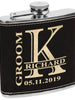WEDDINGS Personalized Engraved Flask for Women Men Custom Leather Wedding Monogram Groomsmen Bridesmaid Gift Father of Bride Grooms Stainless Flasks