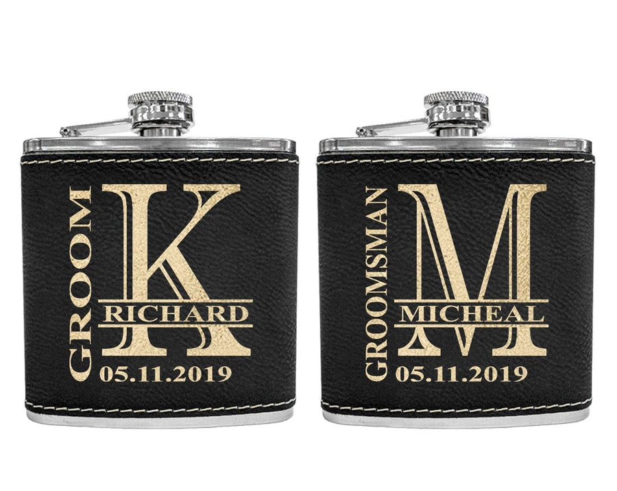 Father Of The Bride Gift | Personalized Leather Flask | Engraved Flask Gift SetPersonalized | Valentines Day | Fathers outlet Day