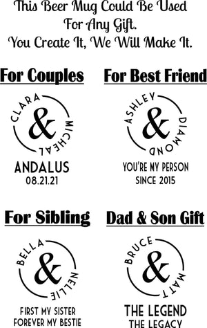 WEDDINGS Personalized Wedding Gift for Groomsmen Bridesmaid Woman Drink Beer 70th Birthday Young Man Cave Decor Fathers Day Gifts from Son Wife