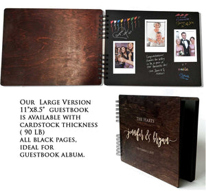 WEDDINGS Personalized Wedding Guest Book Wooden Custom Hand Made Alternative Guestbook for Newlywed Wedding Guest Register  Album