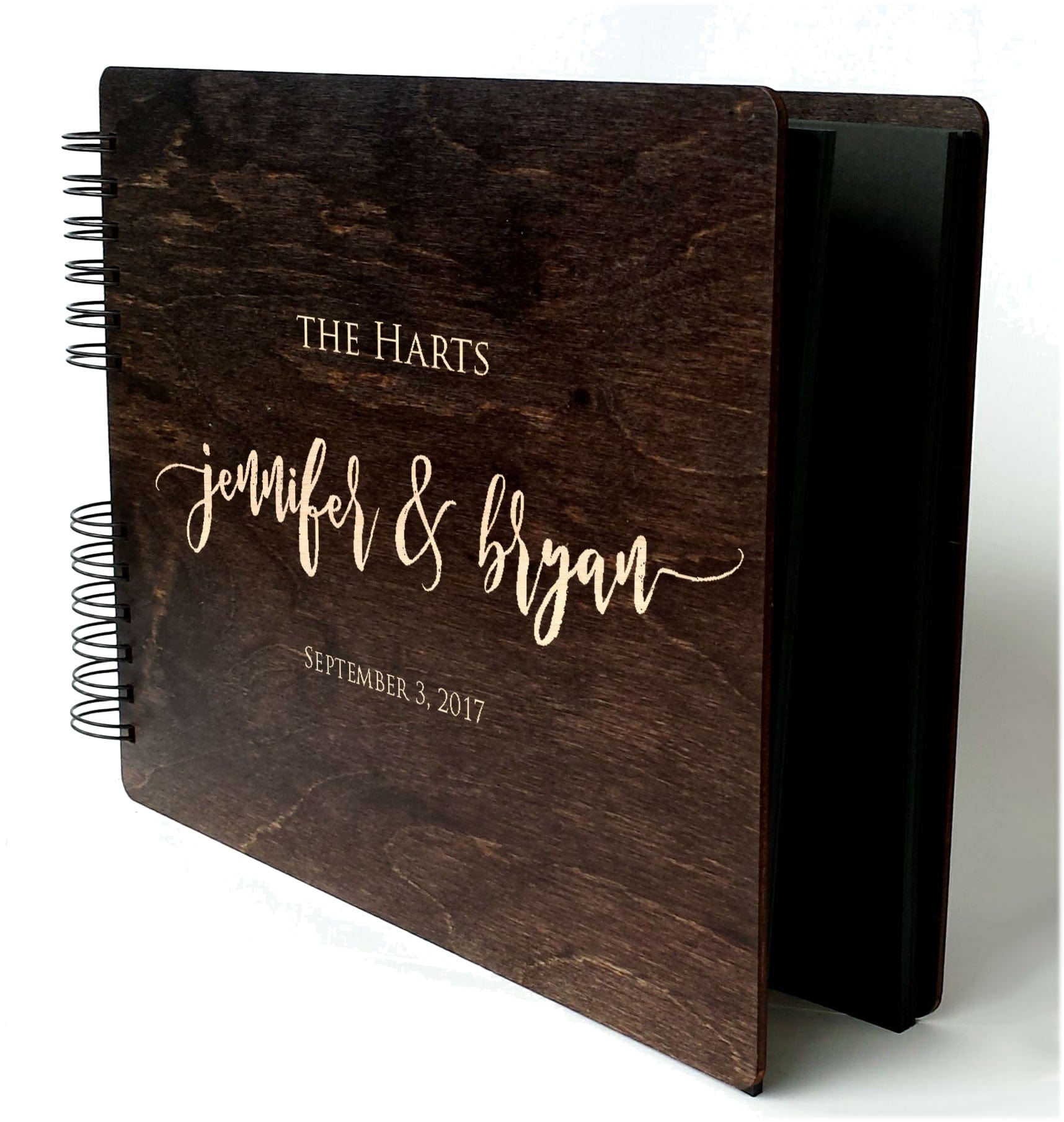 WEDDINGS Personalized Wedding Guest Book Wooden Custom Hand Made Alternative Guestbook for Newlywed Wedding Guest Register  Album