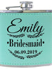 WEDDINGS Unique Engraved Black Flasks Personalized Womens Gift 21st Birthday Favors Girls Trip Present Wedding Party Bridesmaids Thank You Gifts
