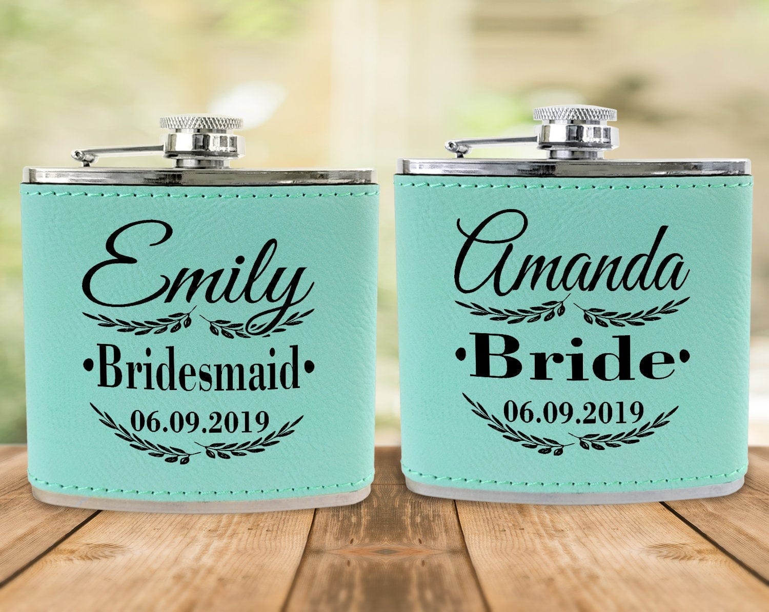 WEDDINGS Unique Engraved Black Flasks Personalized Womens Gift 21st Birthday Favors Girls Trip Present Wedding Party Bridesmaids Thank You Gifts