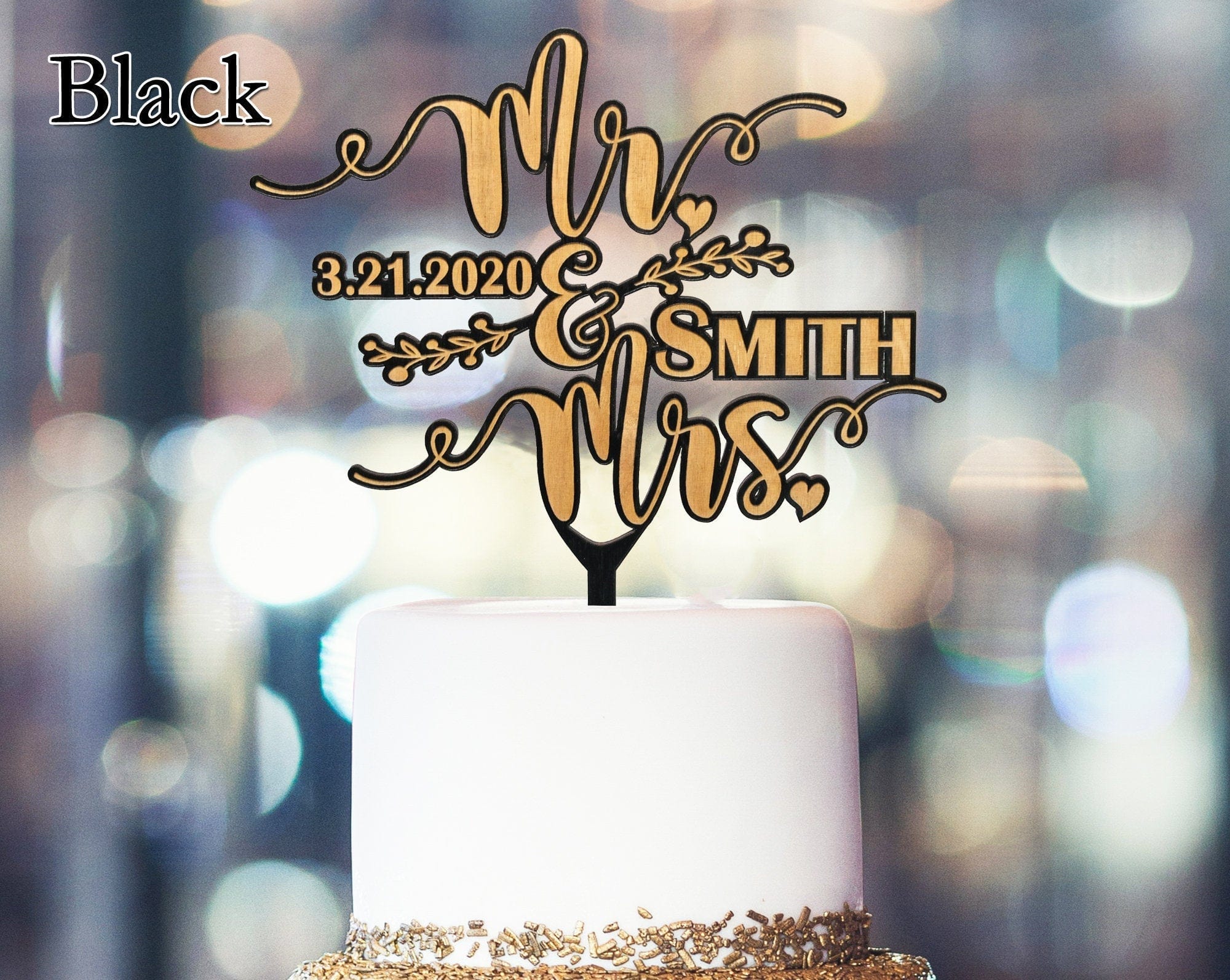 WEDDINGS Wedding Cake Topper Future Mr. and Mrs. Bridesmaid Gift for Bride Personalized Newlyweds Husband Wife Engaged Wooden Engraved Anniversary