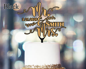 WEDDINGS Wedding Cake Topper Future Mr. and Mrs. Bridesmaid Gift for Bride Personalized Newlyweds Husband Wife Engaged Wooden Engraved Anniversary