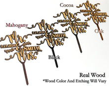 WEDDINGS Wedding Cake Topper Future Mr. and Mrs. Bridesmaid Gift for Bride Personalized Newlyweds Husband Wife Engaged Wooden Engraved Anniversary