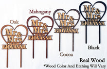 WEDDINGS Wedding Cake Topper Personalized Wood Name Mr Mrs Cake Decoration Rustic Bride Groom Custom Tier Cake Toppers Bridal Shower Gift for Couple