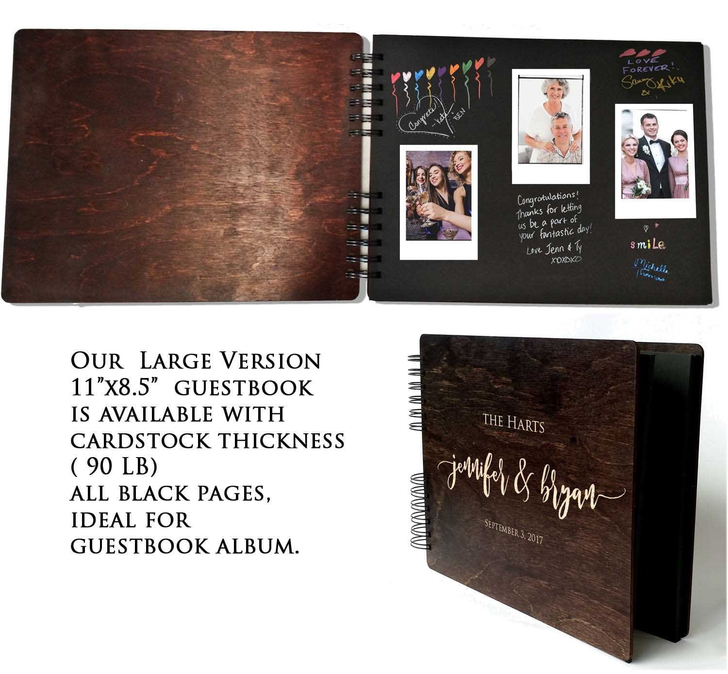 WEDDINGS Wooden Bride Groom Wedding Ceremony Guest Book Sign in for Guests Photo Album for Mr. Mrs. Wooden Custom Photo Booth Alternate GuestBook