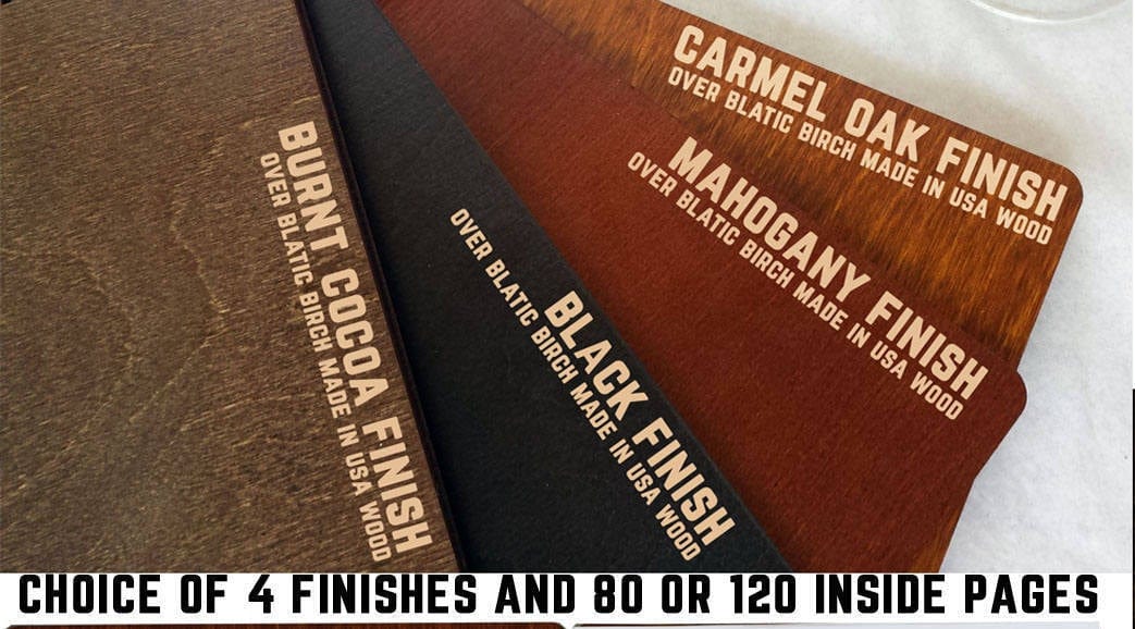 WEDDINGS Wooden Ever After Flower Wedding Custom Guest Book 8.7x7 Mahogany Stain Husband Wife Anniversary Guestbook Bridal Shower Favor Advice Book